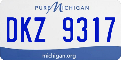 MI license plate DKZ9317