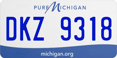 MI license plate DKZ9318