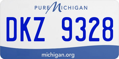 MI license plate DKZ9328