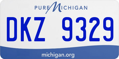 MI license plate DKZ9329
