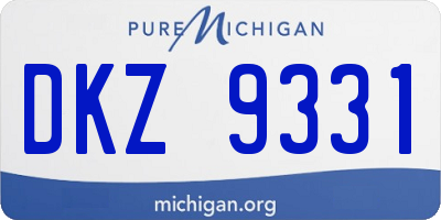 MI license plate DKZ9331