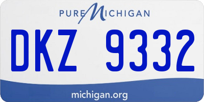 MI license plate DKZ9332