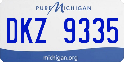 MI license plate DKZ9335