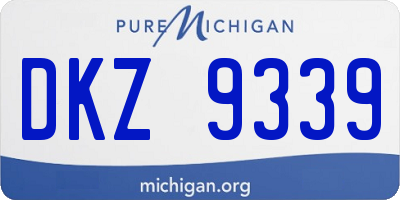 MI license plate DKZ9339