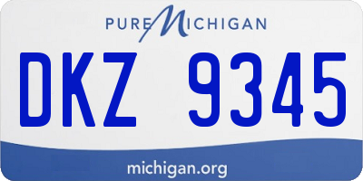 MI license plate DKZ9345