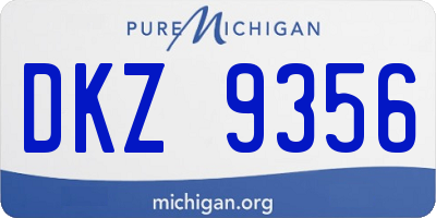 MI license plate DKZ9356