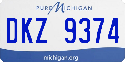 MI license plate DKZ9374