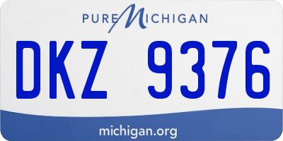 MI license plate DKZ9376
