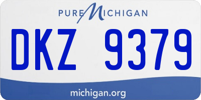 MI license plate DKZ9379