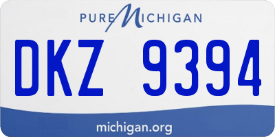 MI license plate DKZ9394