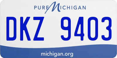 MI license plate DKZ9403