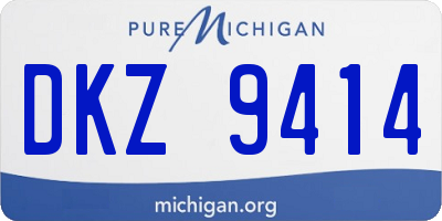 MI license plate DKZ9414