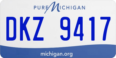 MI license plate DKZ9417