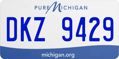 MI license plate DKZ9429