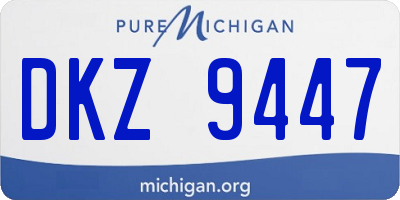 MI license plate DKZ9447
