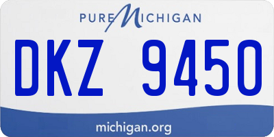 MI license plate DKZ9450