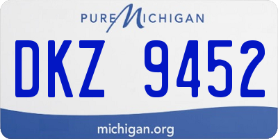MI license plate DKZ9452