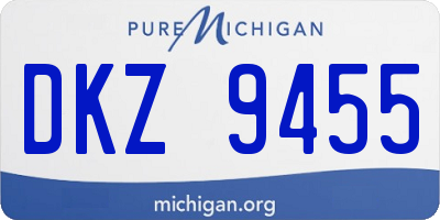 MI license plate DKZ9455