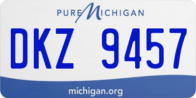 MI license plate DKZ9457