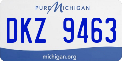 MI license plate DKZ9463