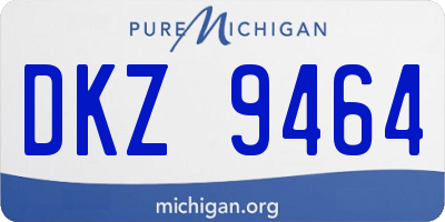 MI license plate DKZ9464