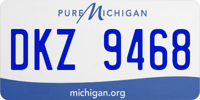 MI license plate DKZ9468
