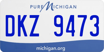 MI license plate DKZ9473
