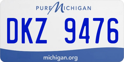 MI license plate DKZ9476