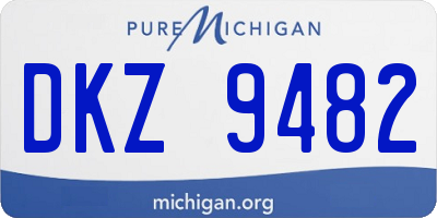 MI license plate DKZ9482