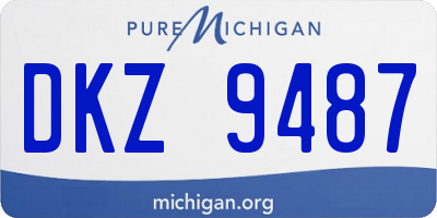 MI license plate DKZ9487