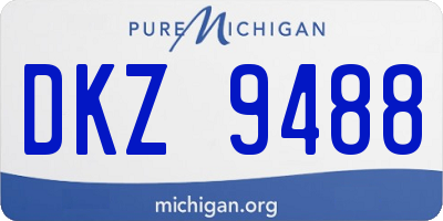 MI license plate DKZ9488