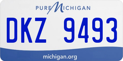 MI license plate DKZ9493