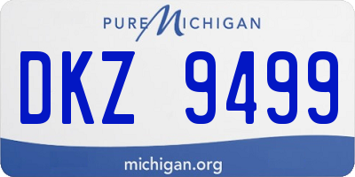 MI license plate DKZ9499