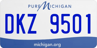 MI license plate DKZ9501