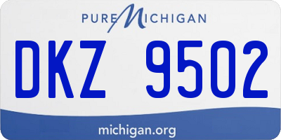 MI license plate DKZ9502