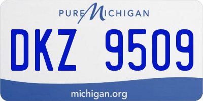 MI license plate DKZ9509