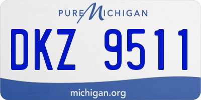 MI license plate DKZ9511