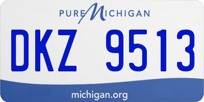 MI license plate DKZ9513