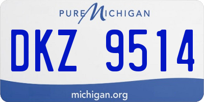 MI license plate DKZ9514