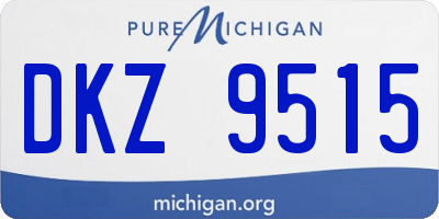 MI license plate DKZ9515