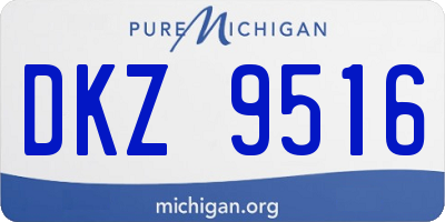 MI license plate DKZ9516