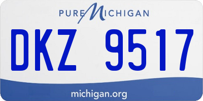 MI license plate DKZ9517