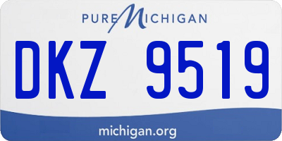 MI license plate DKZ9519