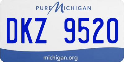 MI license plate DKZ9520