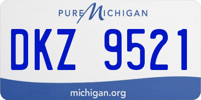 MI license plate DKZ9521