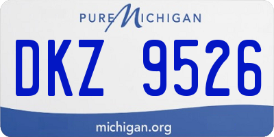 MI license plate DKZ9526