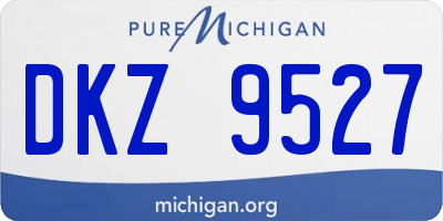 MI license plate DKZ9527