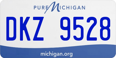 MI license plate DKZ9528
