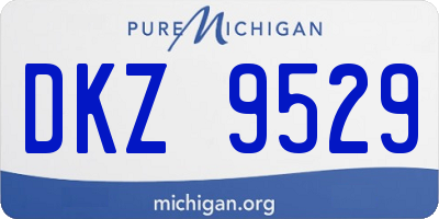 MI license plate DKZ9529