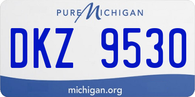 MI license plate DKZ9530